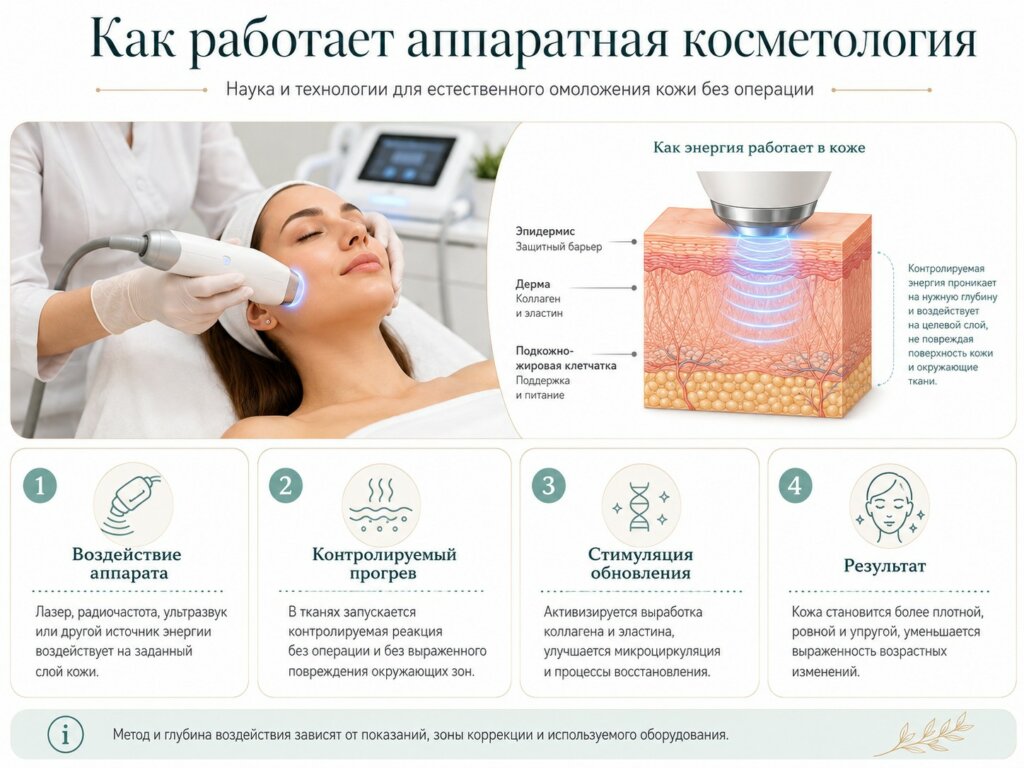 Как работает аппаратная косметология