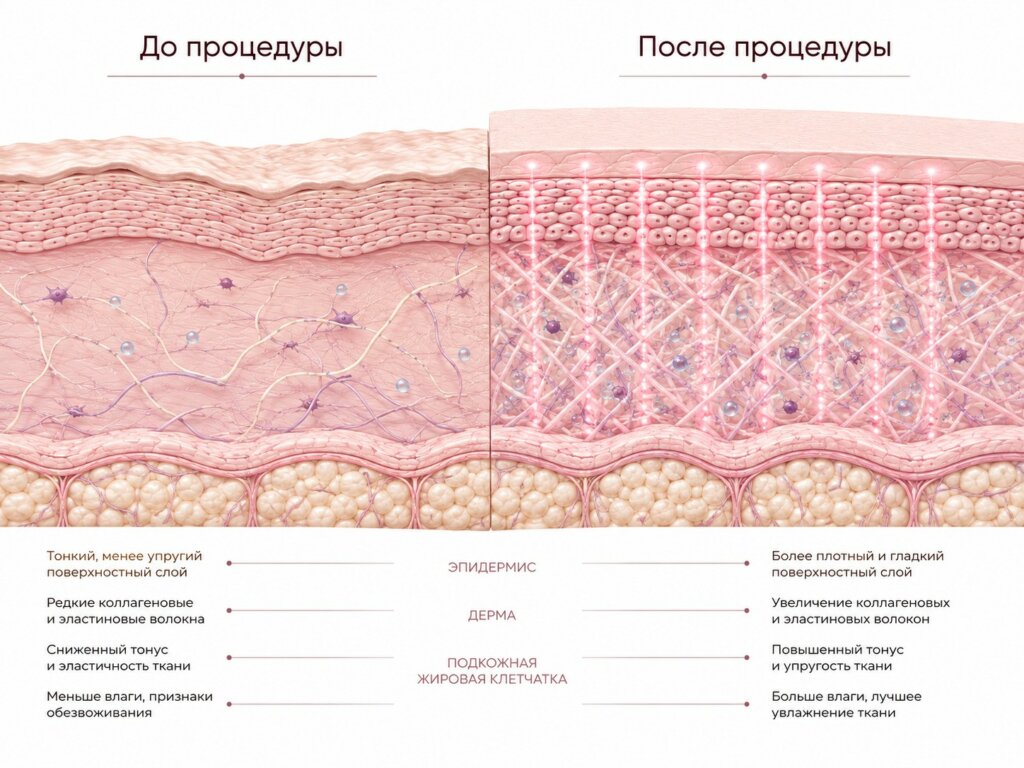 До процедуры и после